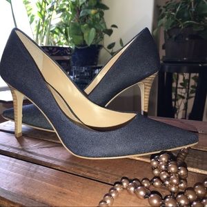 Dark Indigo heel pumps